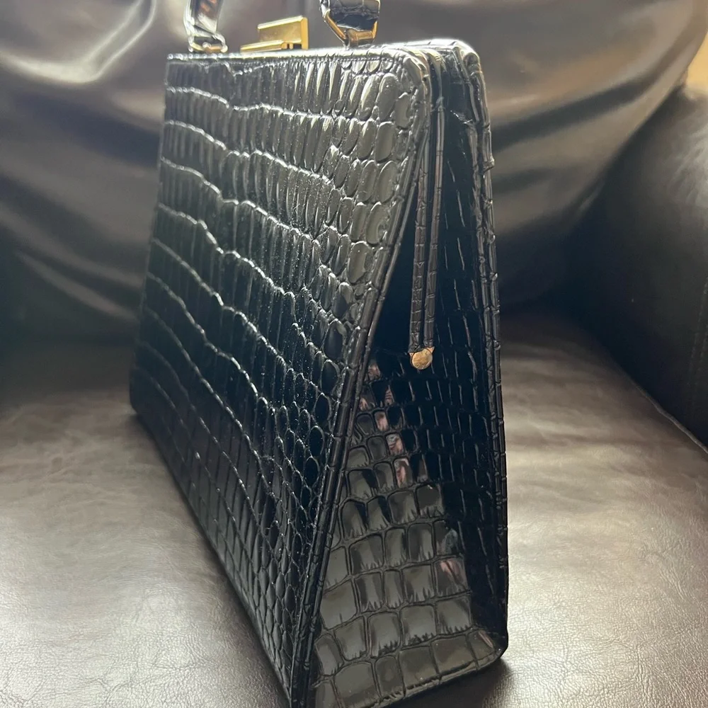 GARAY Black Leather Handbag - Picture 2 of 10